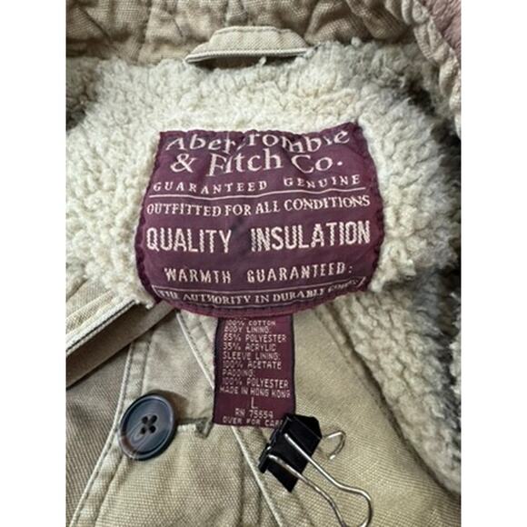 RARE!! "Abercrombie & Fitch" VTG Y2K Barn Chore Rodeo Horse SZ L Mens Sherpa - Picture 10 of 13